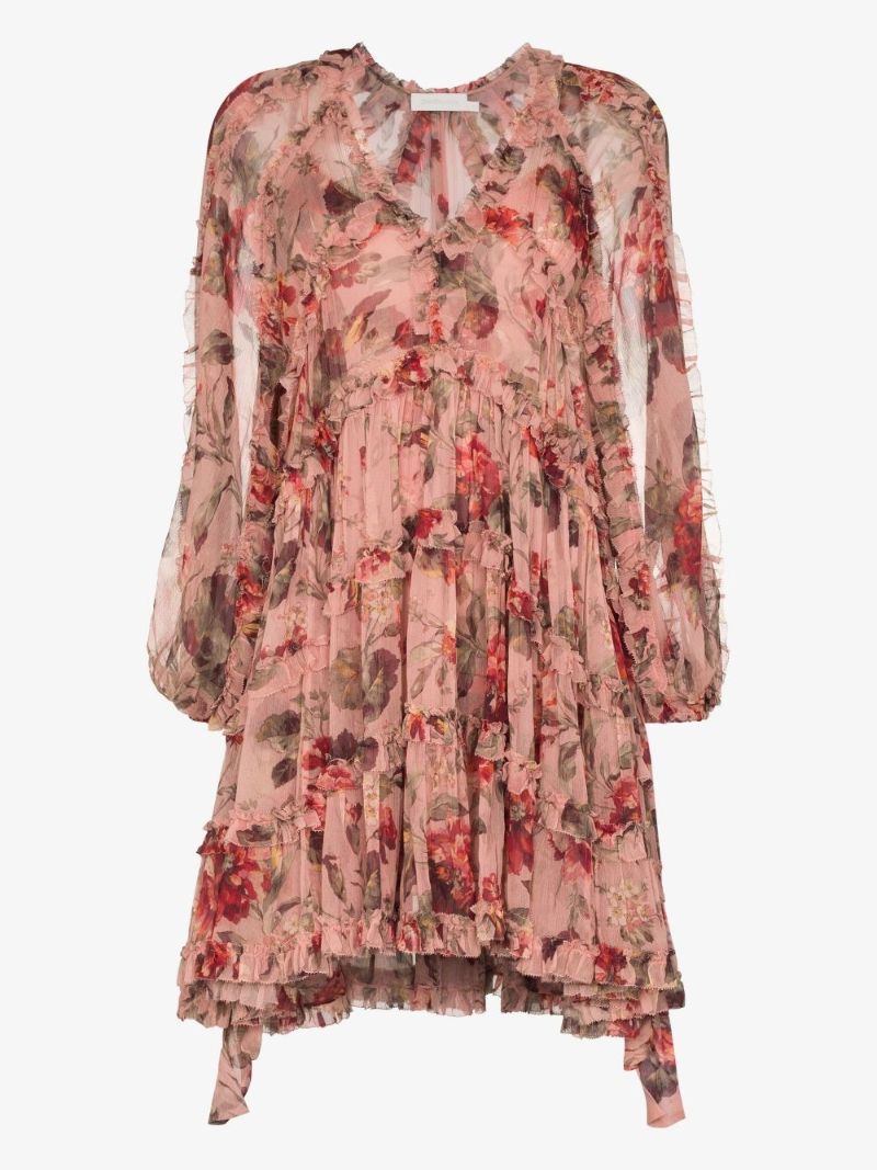 Cassia Floral Tiered Mini Dress