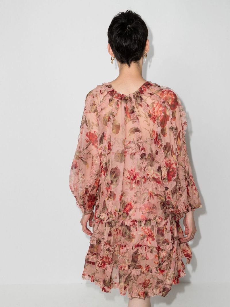 Cassia Floral Tiered Mini Dress