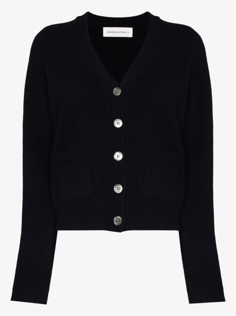 Blue NÃ_x0082_Â°81 Card Cashmere Cardigan