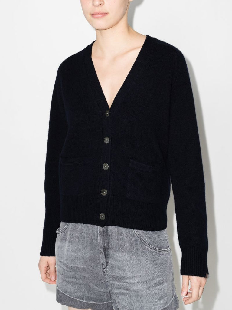 Blue NÃ_x0082_Â°81 Card Cashmere Cardigan