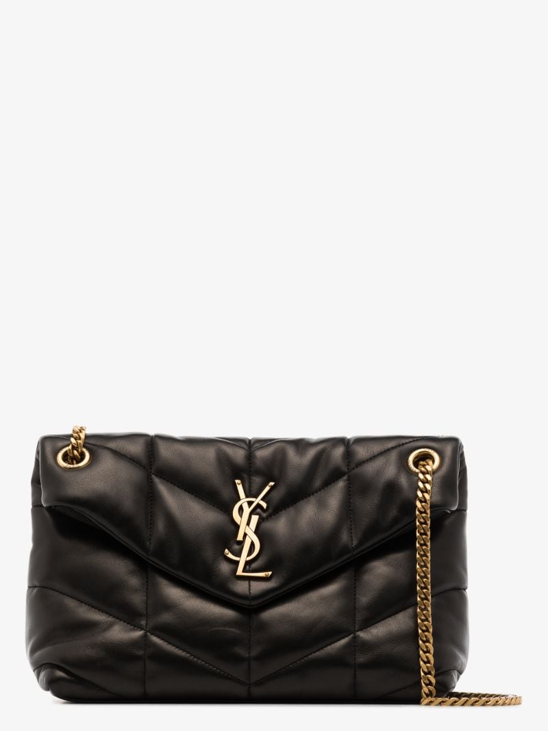 Black Loulou Puffer Small Leather Shoulder Bag