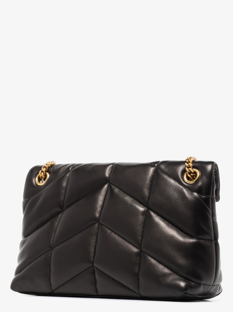 Black Loulou Puffer Small Leather Shoulder Bag