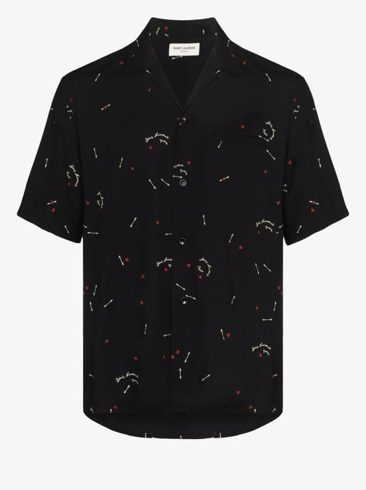Cupid Print Short Sleeve Shirt