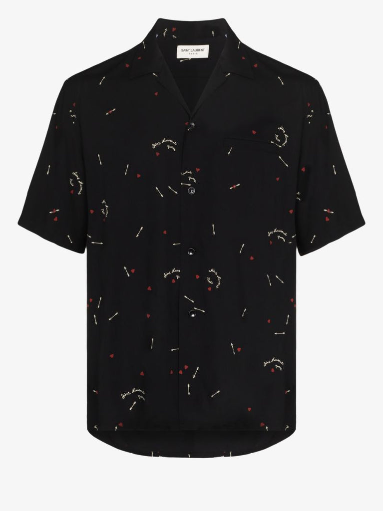 Cupid Print Short Sleeve Shirt
