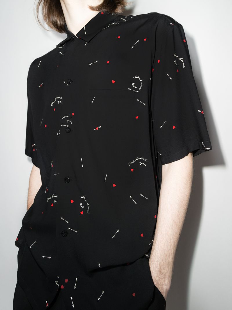 Cupid Print Short Sleeve Shirt