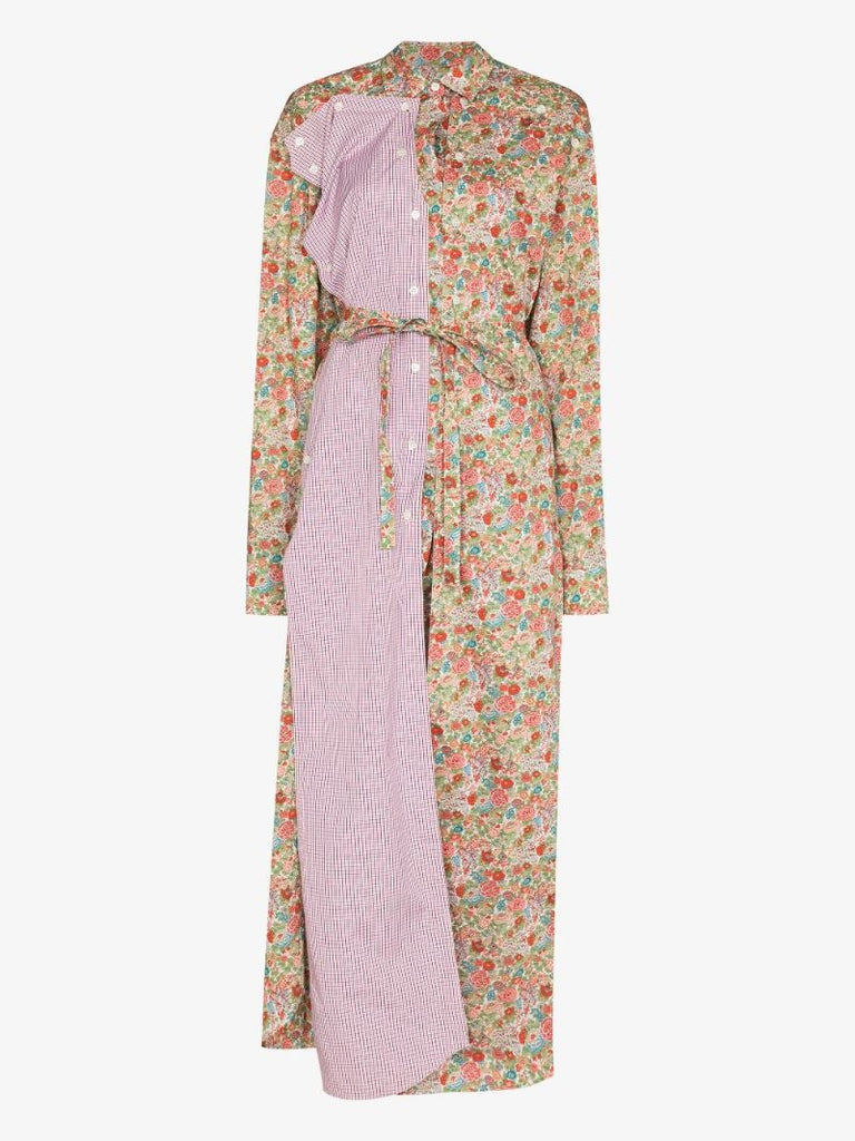 Button Panel Shirt Dress