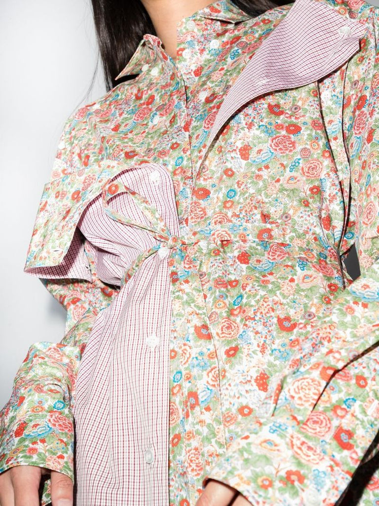 Button Panel Shirt Dress