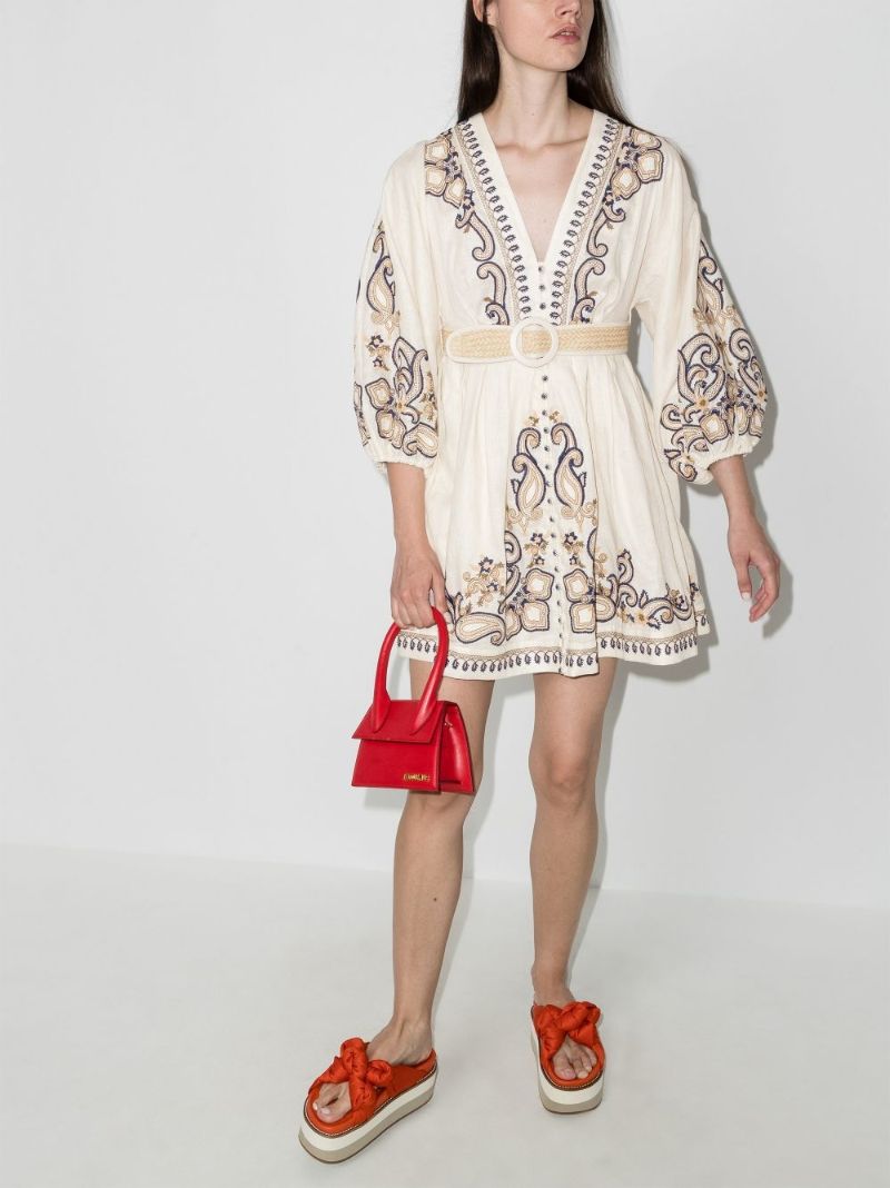 Aliane Embroidered Paisley Dress