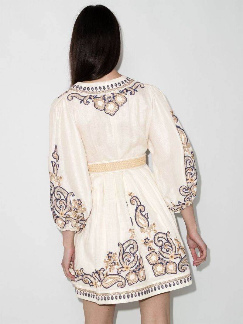 Aliane Embroidered Paisley Dress