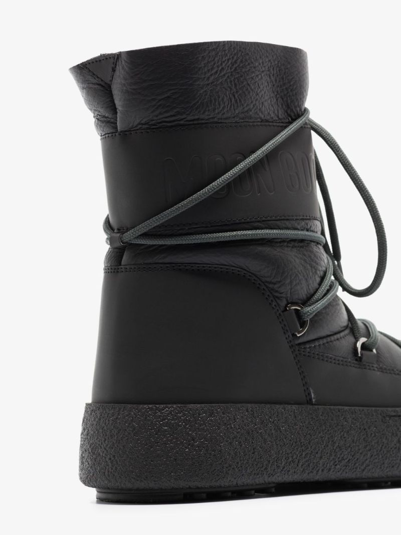 Black Mtrack Tube Leather Boots