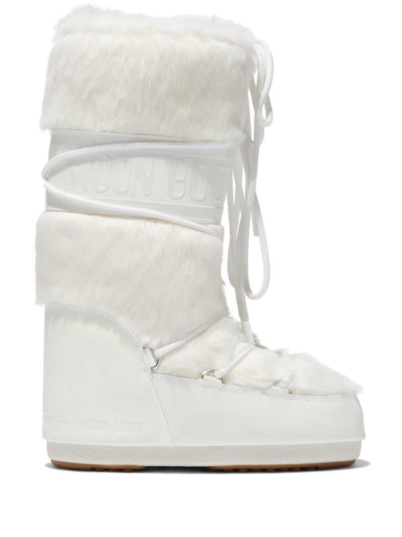 White Icon Faux-fur Boots