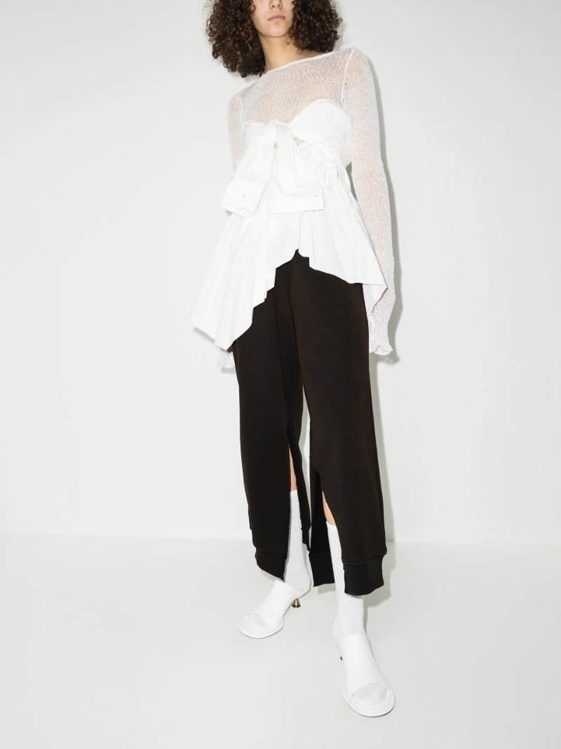 Slit Cotton Track Pants