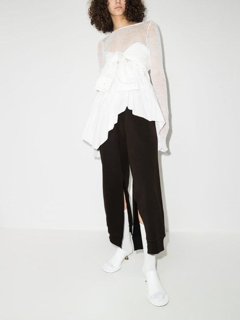 Slit Cotton Track Pants
