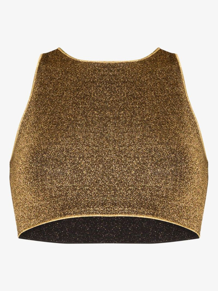 LumiÃ_x0083_Â¨re Metallic Crop Top