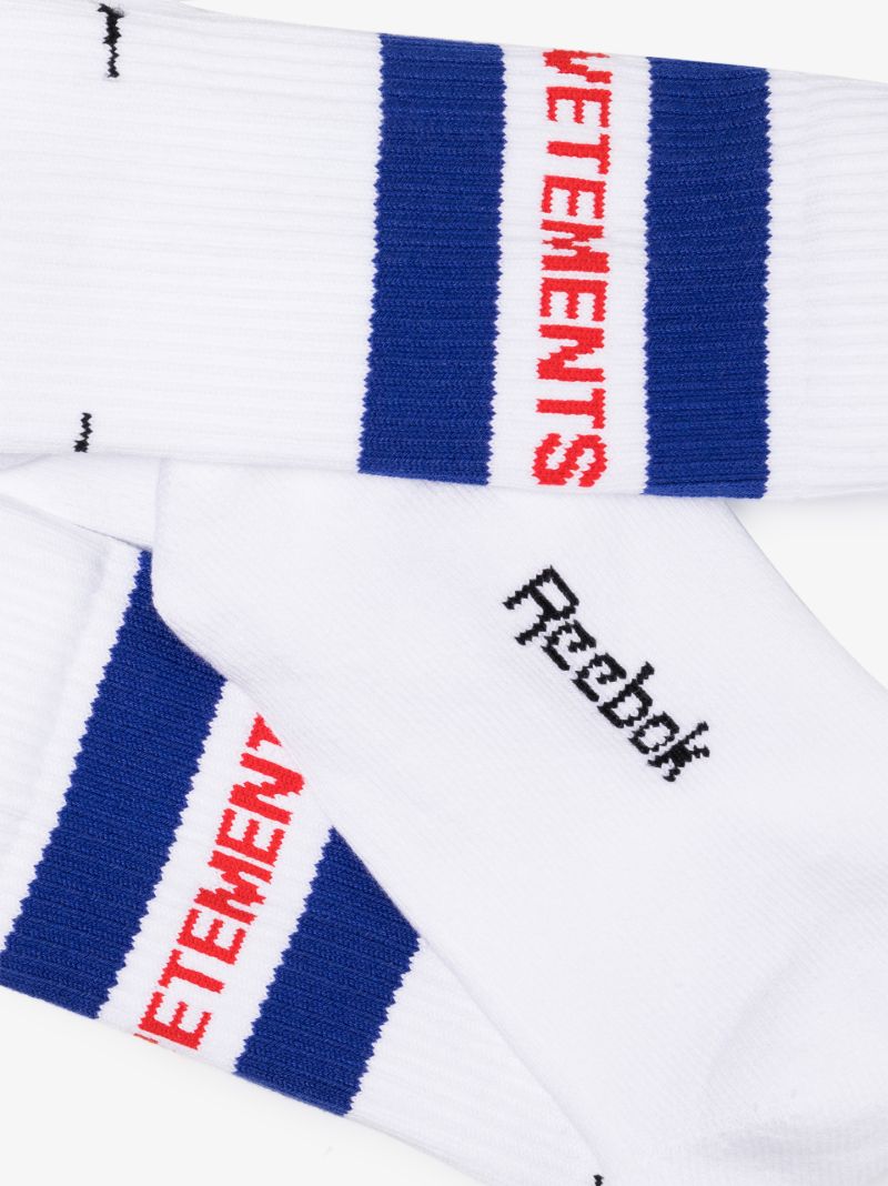 X Reebok White Iconic Logo Socks