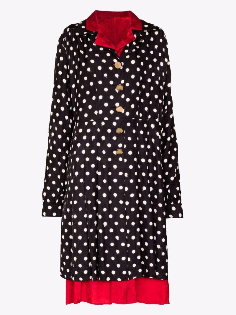 Jacquard Polka Dot Reversible Dress