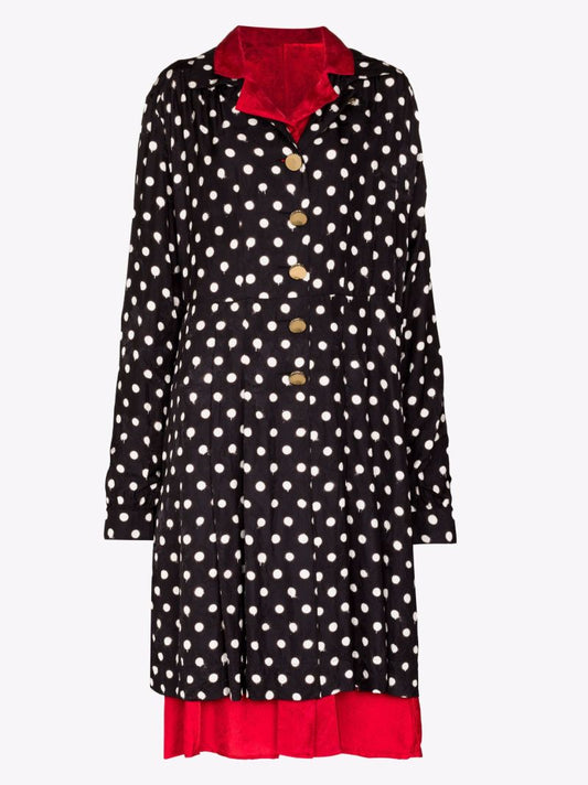 Jacquard Polka Dot Reversible Dress