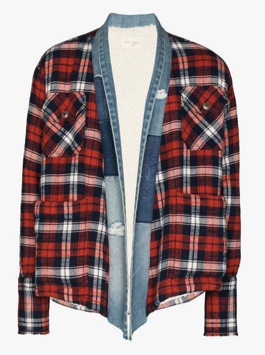 Plaid Cotton Cardigan