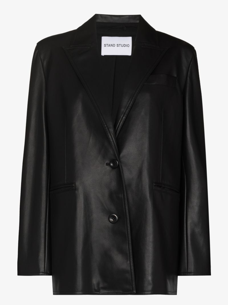 Carter Faux Leather Blazer