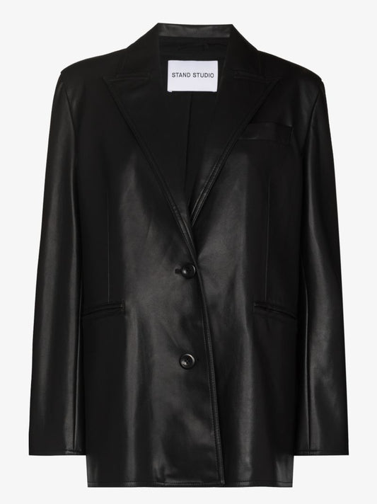 Carter Faux Leather Blazer