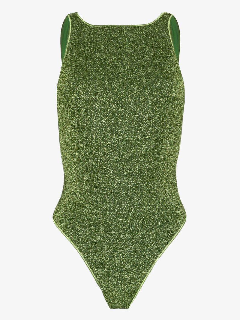 LumiÃ_x0083_Â©re Metallic High Neck Swimsuit