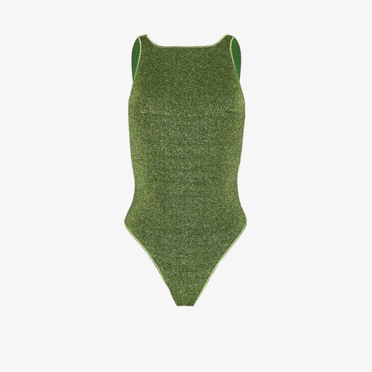 LumiÃ_x0083_Â©re Metallic High Neck Swimsuit