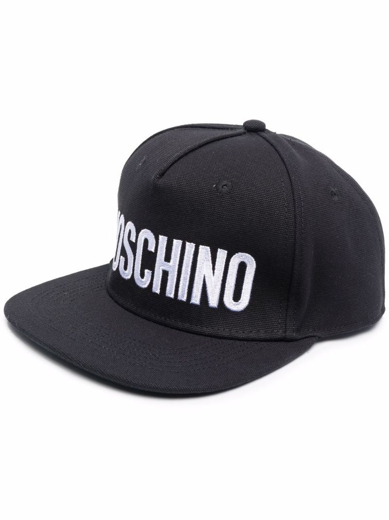 Black Embroidered Logo Baseball Cap