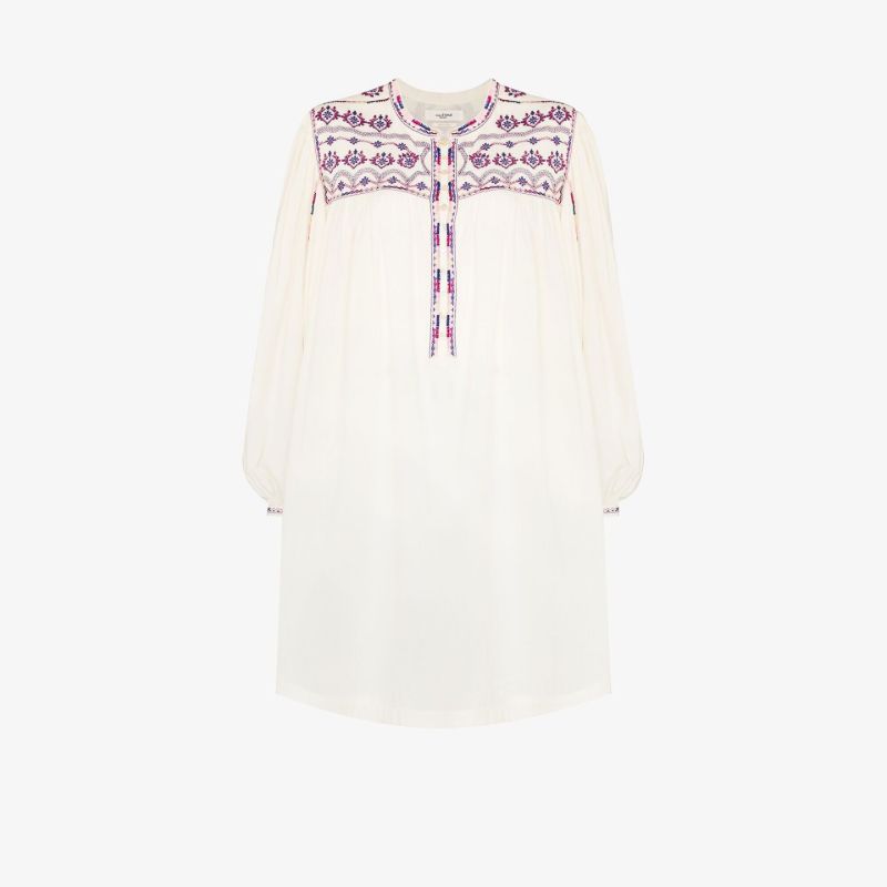 Federika Embroidered Cotton Mini Dress
