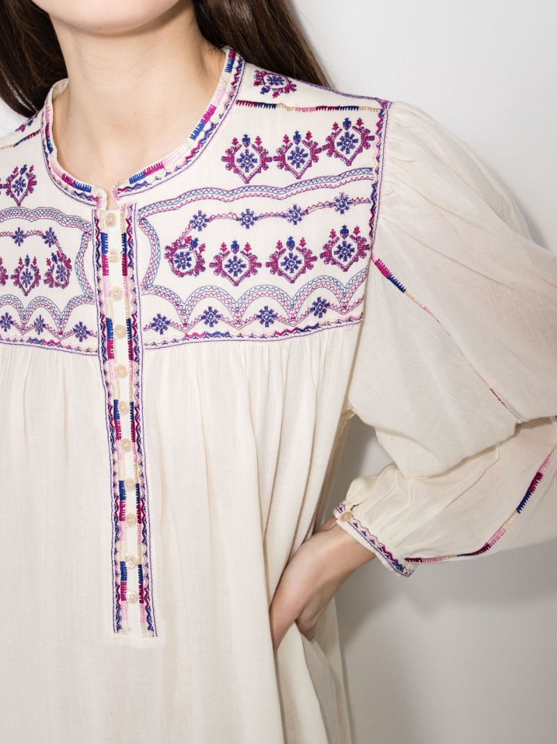 Federika Embroidered Cotton Mini Dress