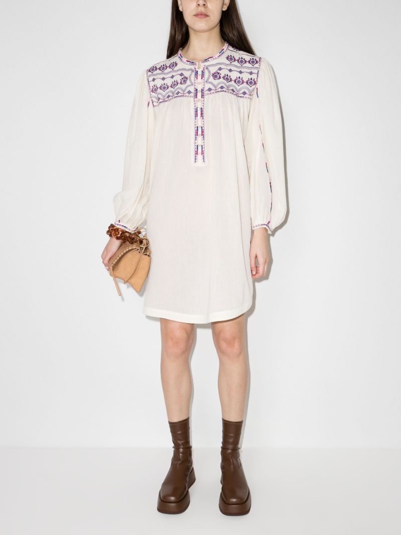 Federika Embroidered Cotton Mini Dress