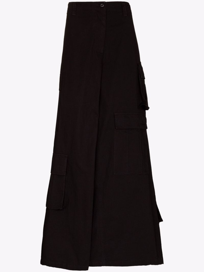 High Waist Cotton Maxi Skirt