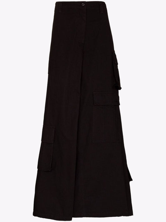 High Waist Cotton Maxi Skirt