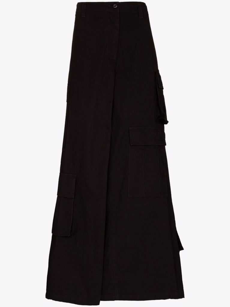 High Waist Cotton Maxi Skirt