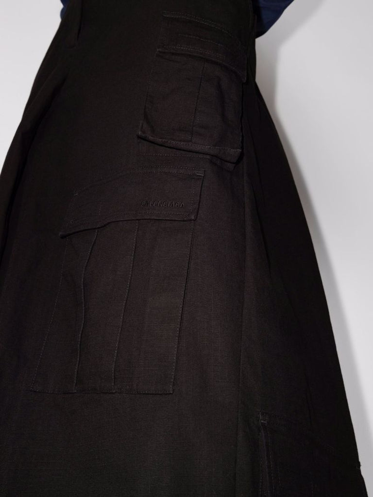 High Waist Cotton Maxi Skirt