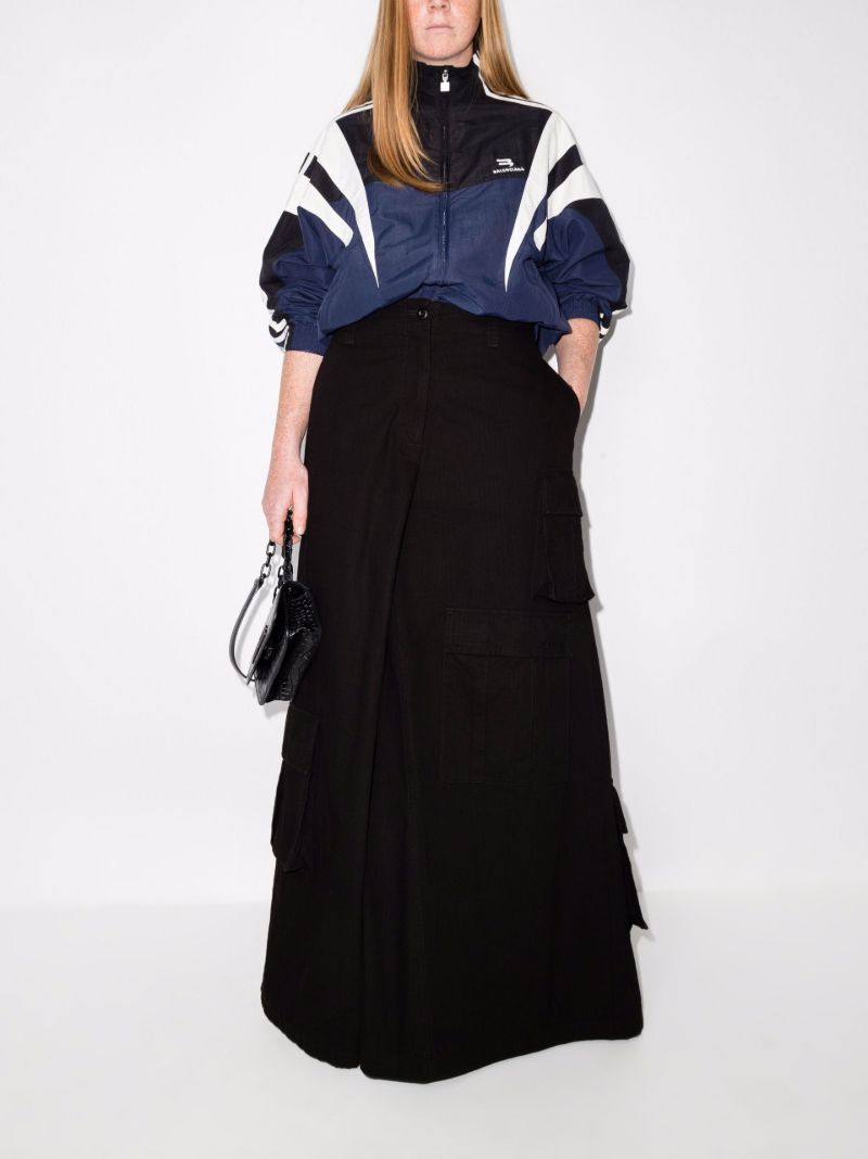 High Waist Cotton Maxi Skirt