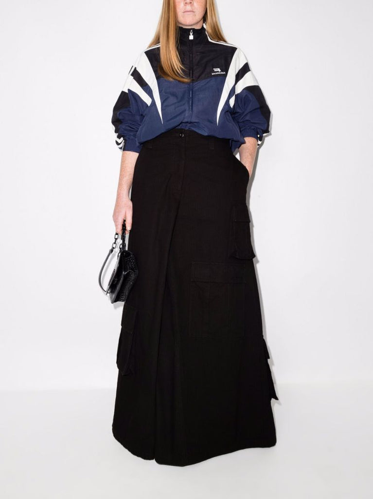 High Waist Cotton Maxi Skirt
