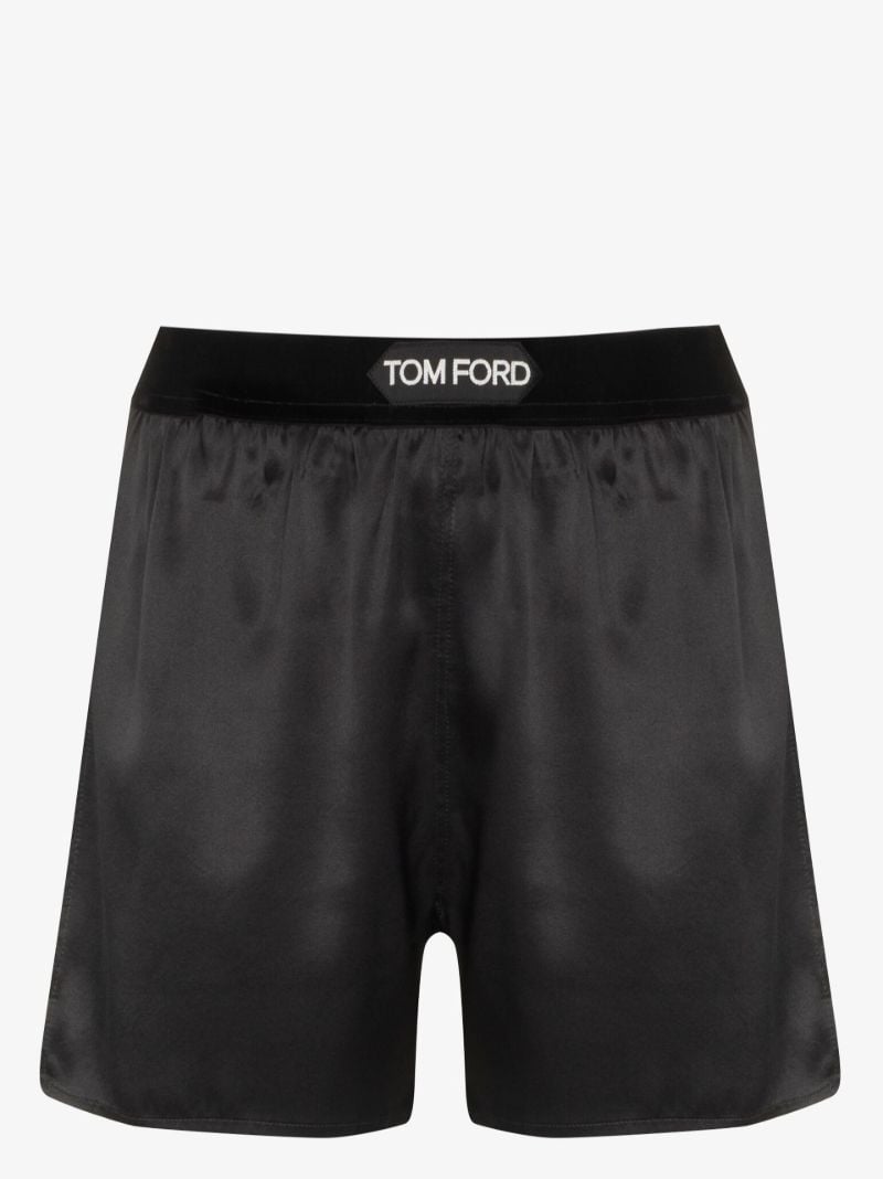Logo Waistband Silk Shorts