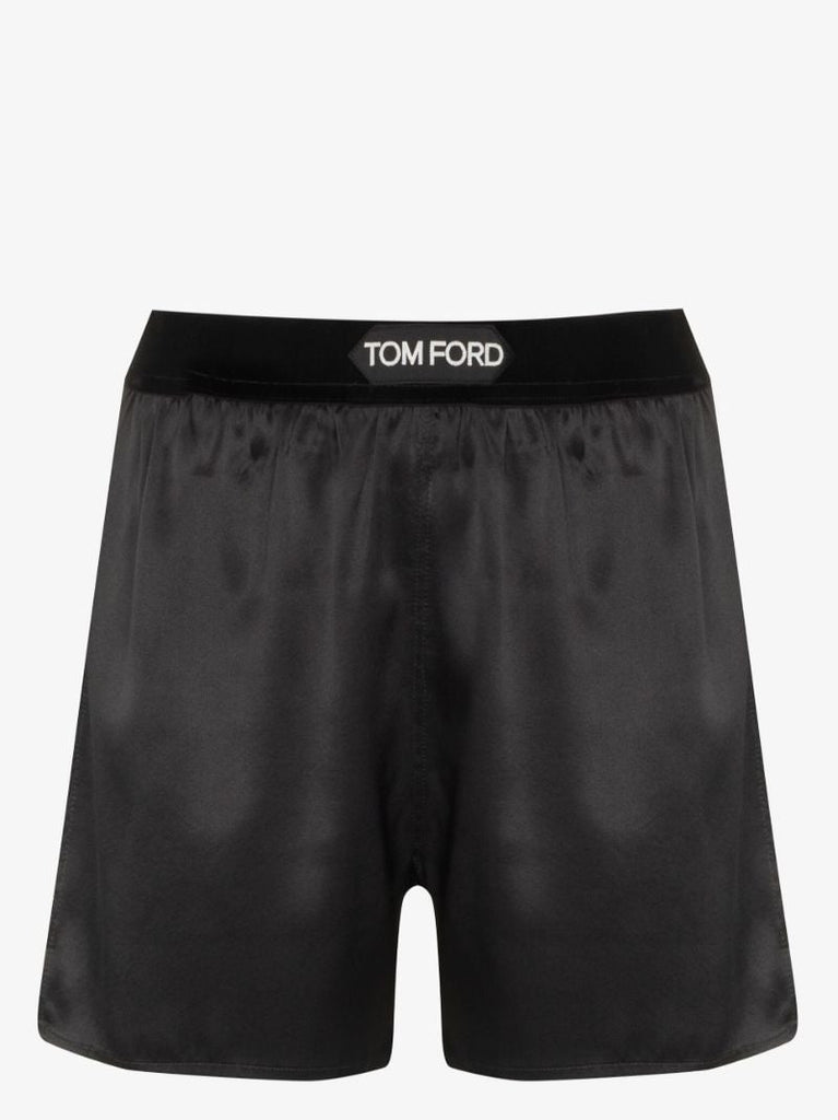Logo Waistband Silk Shorts