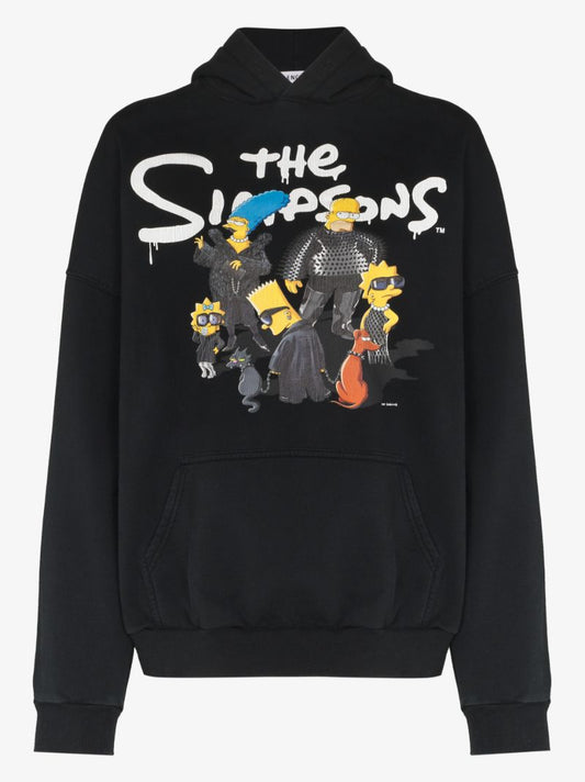 X the Simpsons Printed Cotton Hoodie