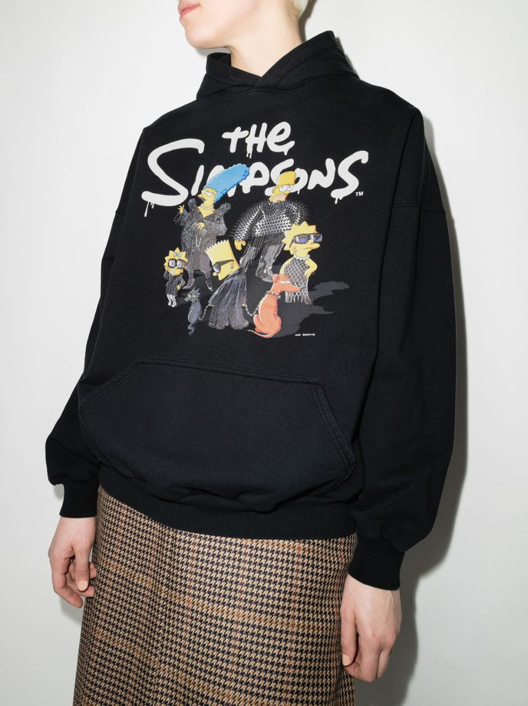 X the Simpsons Printed Cotton Hoodie