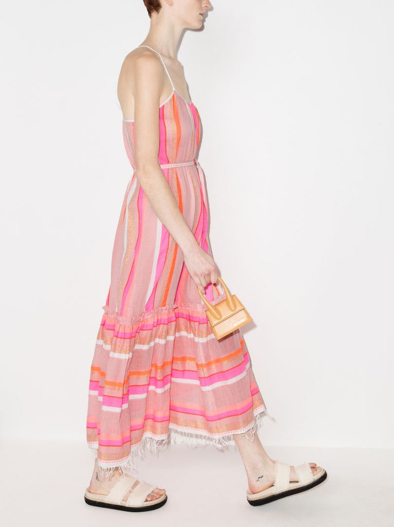 Jikirti Belted Cotton Midi Dress