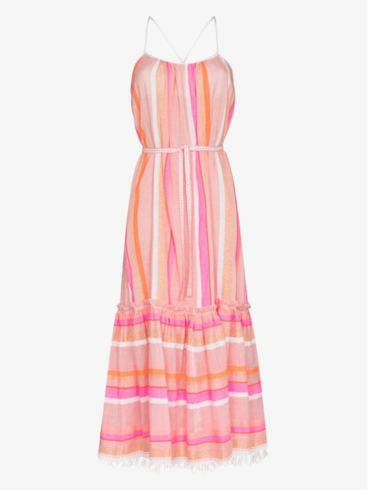 Jikirti Belted Cotton Midi Dress