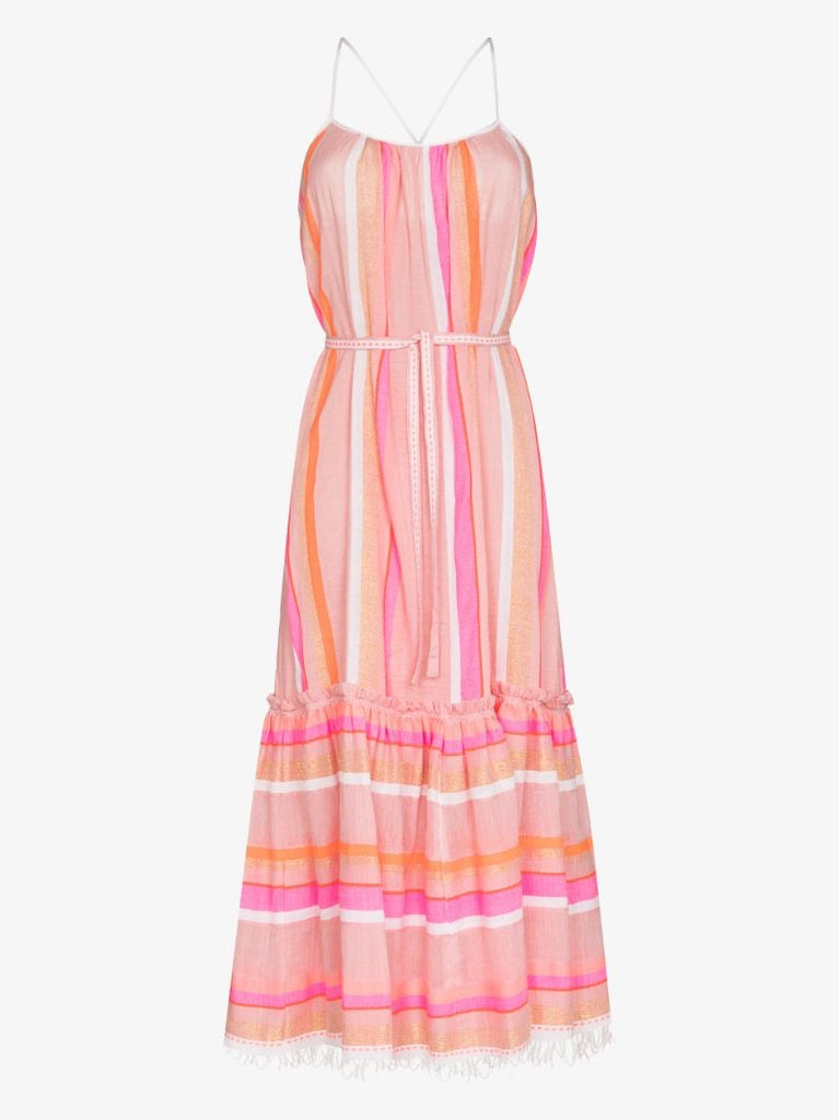 Jikirti Belted Cotton Midi Dress