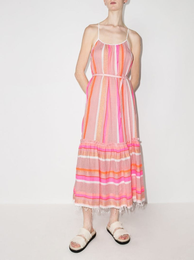 Jikirti Belted Cotton Midi Dress