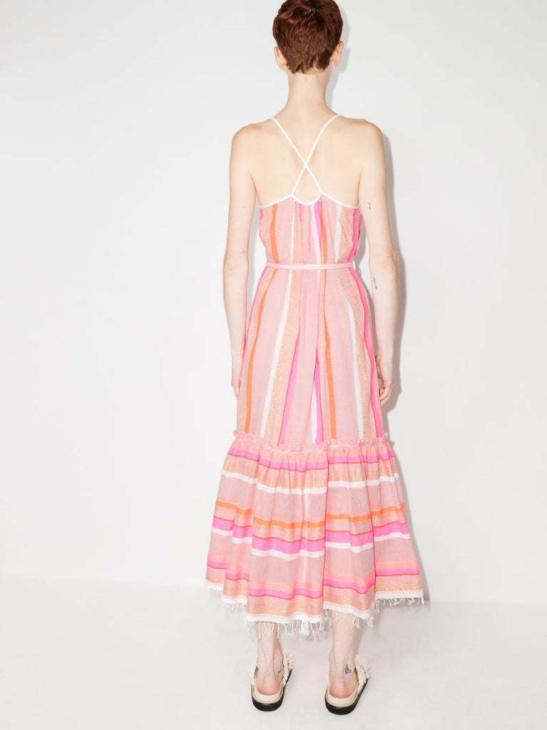 Jikirti Belted Cotton Midi Dress