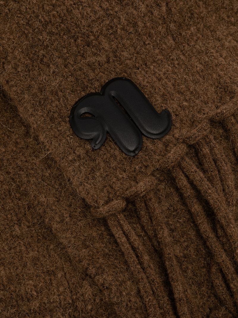 Levi Logo Patch Fringed Scarf