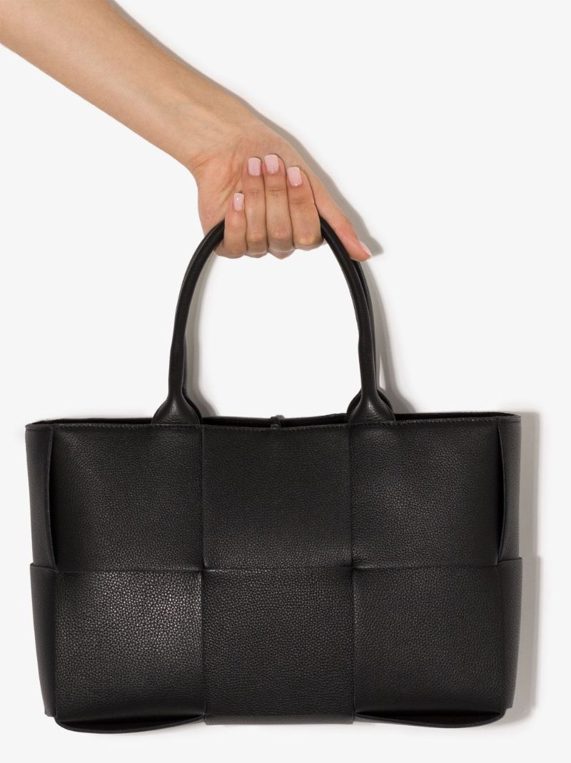 Black Arco Leather Tote Bag