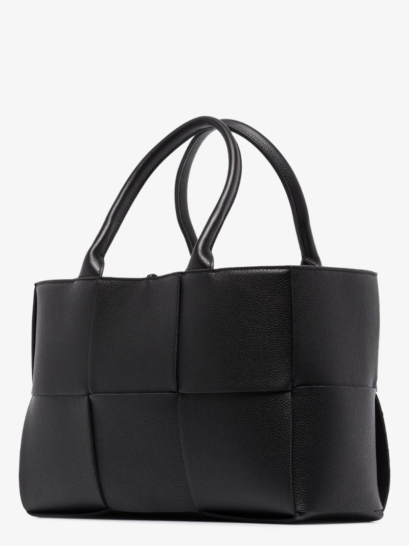 Black Arco Leather Tote Bag