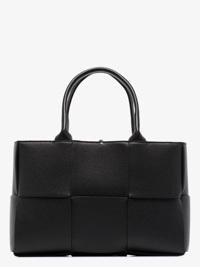 Black Arco Leather Tote Bag