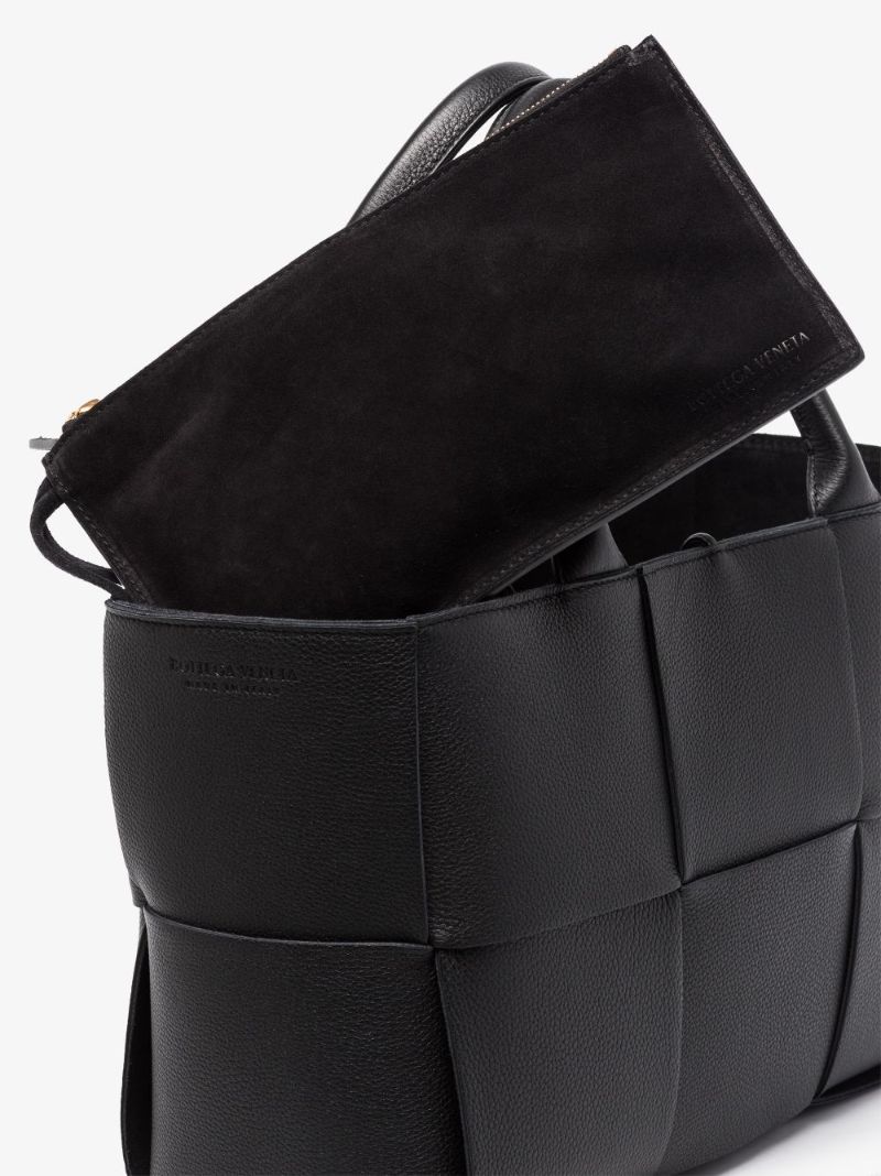 Black Arco Leather Tote Bag